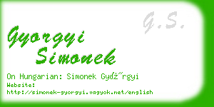 gyorgyi simonek business card